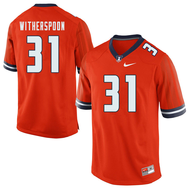 Men #31 Devon Witherspoon Illinois Fighting Illini College Football Jerseys Sale-Orange